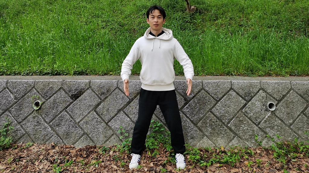 zhanzhuang health stance lifting inserting standing practice yiquan standing pile post exercise